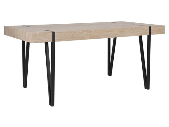 Stół do jadalni BELIANI Adena, jasnobrązowo-czarny, 75x150x90 cm Beliani