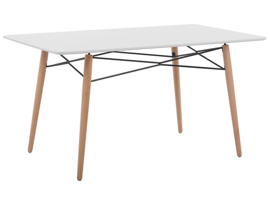 Stół do jadalni BELIANI Biondi, biało-jasnobrązowy, 140x80x75 cm Beliani