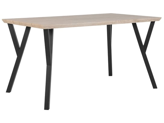 Stół do jadalni BELIANI Bravo, jasnobrązowo-czarny, 75x140x80 cm Beliani