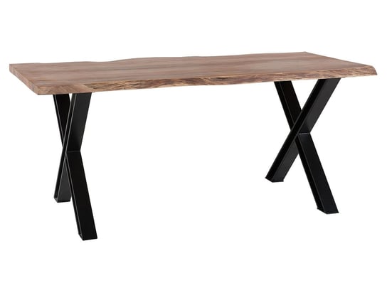 Stół do jadalni BELIANI Brooke, brązowo-czarny, 180x95x78 cm Beliani