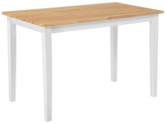 Stół do jadalni BELIANI Georgia, biało-jasnobrązowy, 114x68x75 cm Beliani