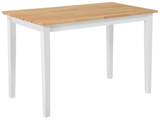 Stół do jadalni BELIANI Houston, biało-jasnobrązowy, 120x75x74 cm Beliani