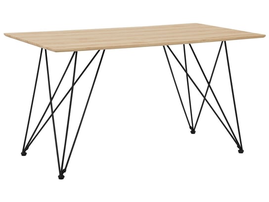 Stół do jadalni BELIANI Kenton, jasnobrązowo-czarny, 75x140x80 cm Beliani