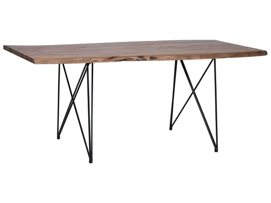 Stół do jadalni BELIANI Mumbai, jasnobrązowo-czarny, 71x180x90 cm Beliani