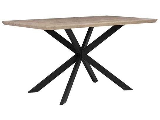 Stół do jadalni BELIANI Spectra, jasnobrązowo-czarny, 75x140x80 cm Beliani