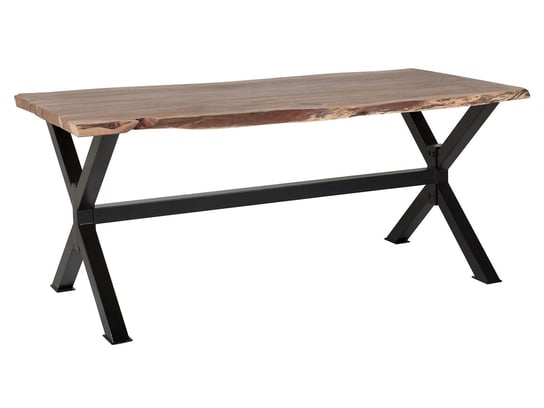 Stół do jadalni BELIANI Valbo, brązowo-czarny, 180x95x79 cm Beliani