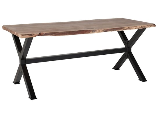 Stół do jadalni BELIANI Valbo, brązowo-czarny, 200x95x79 cm Beliani