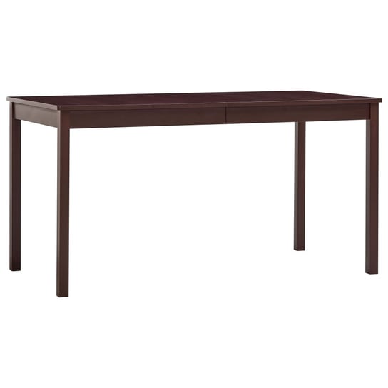 Stół do jadalni, ciemny brąz, 140 x 70 x 73 cm, drewno sosnowe vidaXL