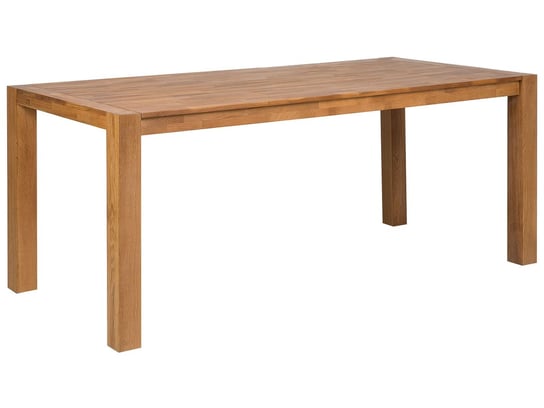 Stół do jadalni dębowy 180 x 90 cm jasne drewno NATURA Beliani
