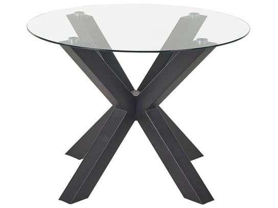 Stół do jadalni okrągły ⌀ 100 cm czarny OTIUM Beliani