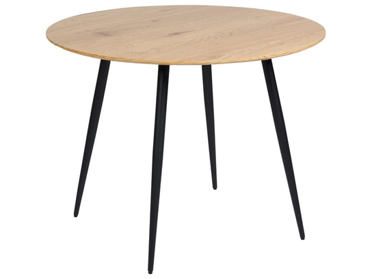 Stół do jadalni okrągły  100 cm jasne drewno BJORKA Beliani