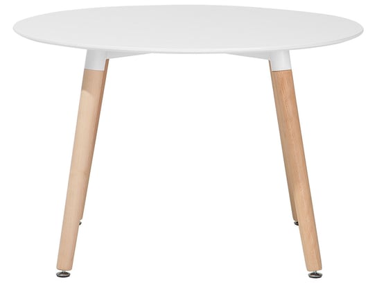 Stół do jadalni okrągły ⌀ 120 cm biały BOVIO Beliani