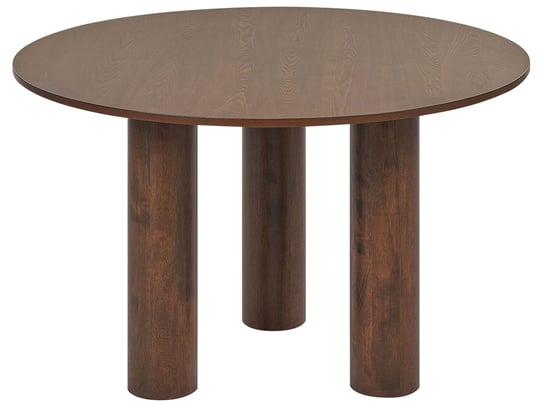 Stół do jadalni okrągły ⌀ 120 cm ciemne drewno ORIN Beliani