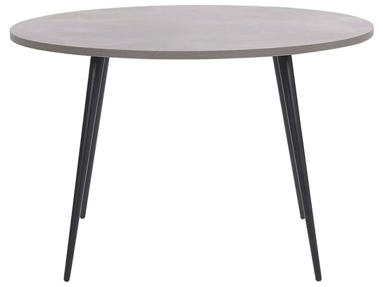 Stół do jadalni okrągły ⌀ 120 cm efekt betonu z czarnym ODEON Beliani