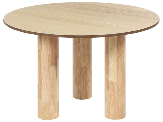 Stół do jadalni okrągły ⌀ 120 cm jasne drewno ORIN Beliani