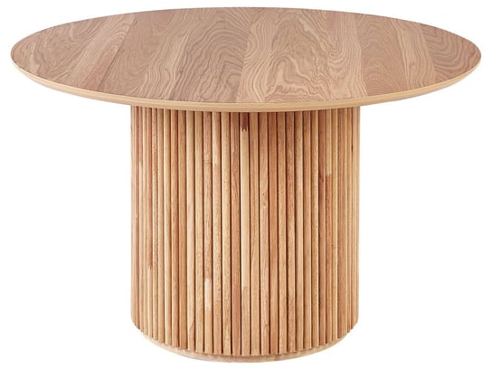 Stół do jadalni okrągły ⌀ 120 cm jasne drewno VISTALLA Beliani