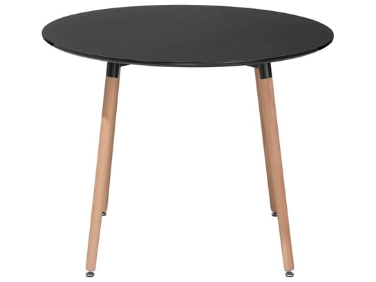Stół do jadalni okrągły ⌀ 90 cm czarny BOVIO Beliani