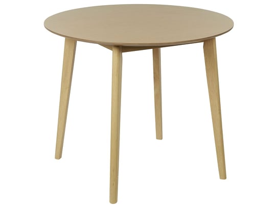 Stół do jadalni okrągły ⌀ 90 cm jasne drewno SANDY Beliani