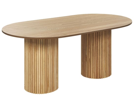 Stół do jadalni owalny 180 x 100 cm jasne drewno SHERIDAN Beliani