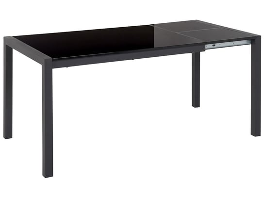 Stół do jadalni rozkładany 120/160 x 80 cm czarny GRANADA Beliani