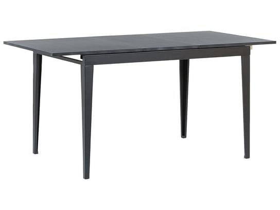 Stół do jadalni rozkładany 120/160 x 80 cm czarny NORLEY Beliani