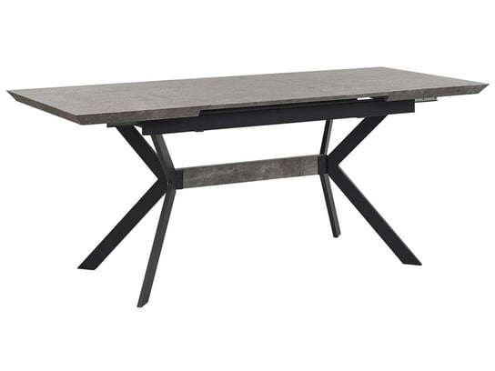 Stół do jadalni rozkładany 140/180 x 80 cm szary z czarnym BENSON Beliani