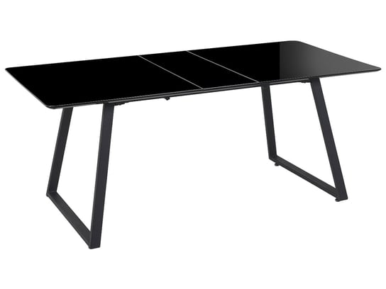 Stół do jadalni rozkładany 150/180 x 90 cm czarny TOURAN Beliani