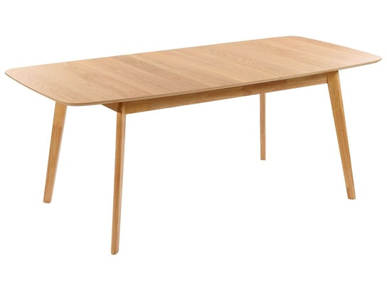 Stół do jadalni rozkładany 150/190 x 90 cm jasne drewno MADOX Beliani