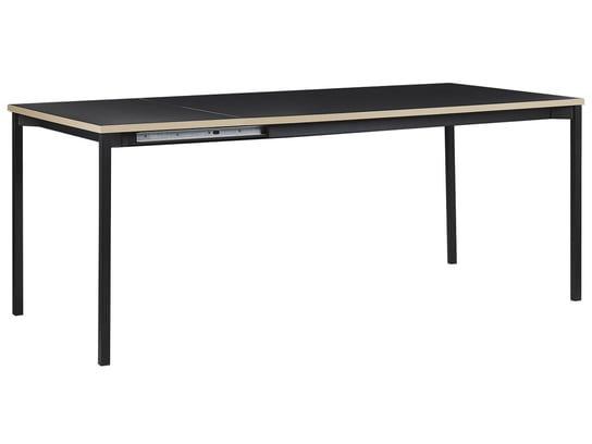 Stół do jadalni rozkładany 160/210 x 90 cm czarny AVIS Beliani