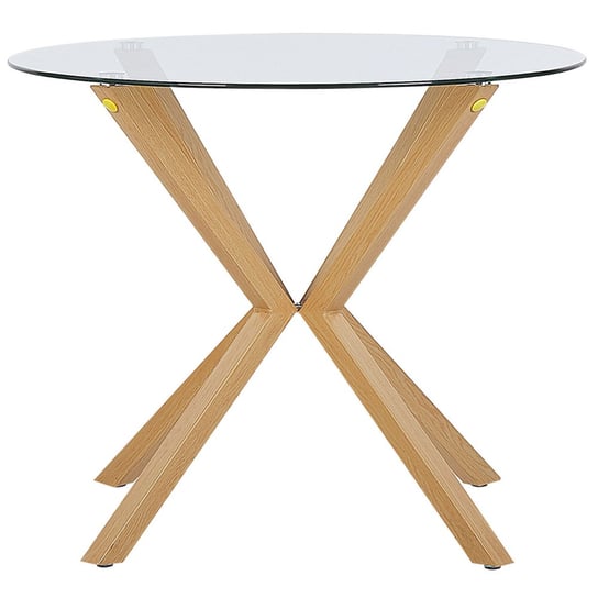 Stół do jadalni szklany okrągły ⌀ 90 cm ALTURA Beliani