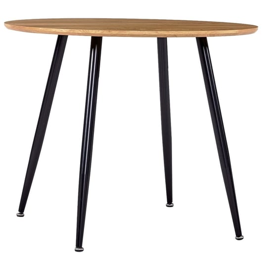Stół do jadalni vidaXL, kolor dębowy i czarny, 90 x 73,5 cm, MDF vidaXL