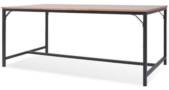 Stół do jadalni z jesionu ELIOR Kenzi, czarny, 76x90x180 cm Elior