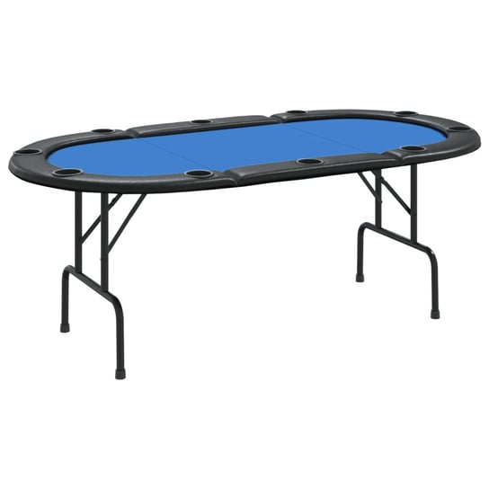 Stół do pokera składany, niebieski, 206x106x75 cm Inna marka
