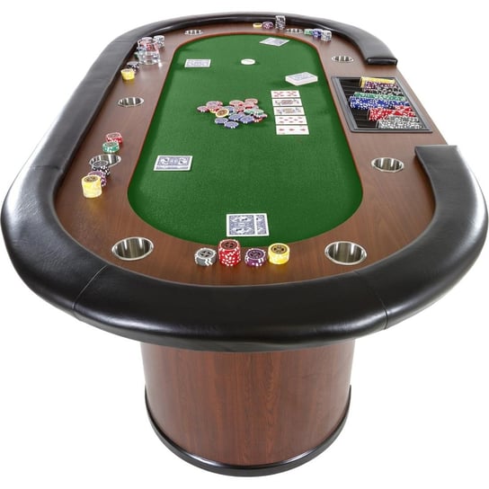 Stół do pokera XXL TWÓJPASAŻ Royal Flush, zielony, 106x213 cm TwójPasaż