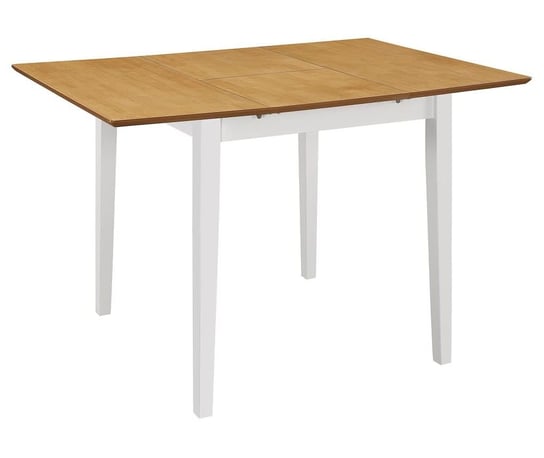 Stół ELIOR Amis, biało-brązowy, 74x120x80 cm Elior