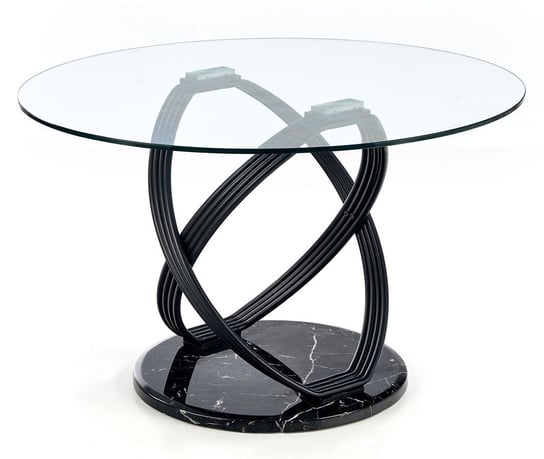 Stół ELIOR Azis, czarny, 77x122x122 cm Elior