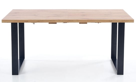 Stół ELIOR Lucy, beżowo-czarny, 74x90x135 cm Elior