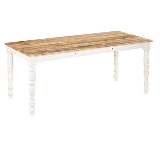 Stół ELIOR Mariz 2X, brązowo-biały, 76x90x180 cm Elior