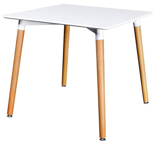 Stół ELIOR Tenos, biały, 73x80x80 cm Elior