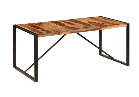 Stół ELIOR Veriz, brązowo-czarny, 180x90x75 cm Elior
