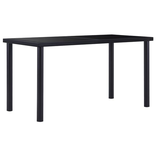 Stół Hartowane Szkło 140x70x75cm, czarny Zakito