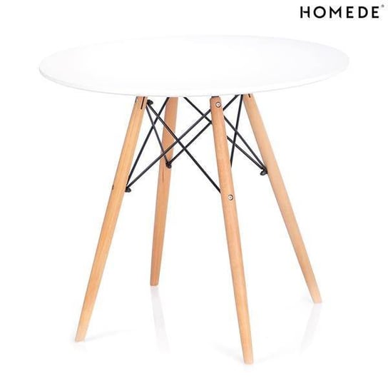 Stół HOMEDE Tebe, biały, 70x65x65 cm Homede