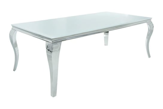 Stół INVICTA INTERIOR Modern Barock, biało-srebrny, 75x200x100 cm Invicta Interior
