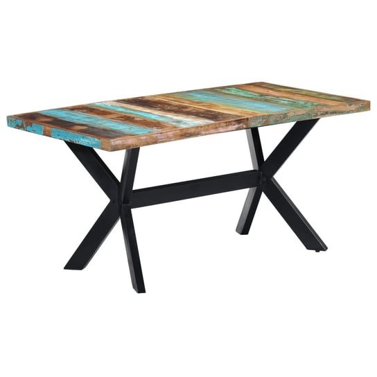 Stół jadalniany, 160 x 80 x 75 cm, lite drewno z odzysku vidaXL