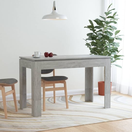 Stół jadalniany, betonowy szary, 120x60x76 cm, płyta wiórowa vidaXL