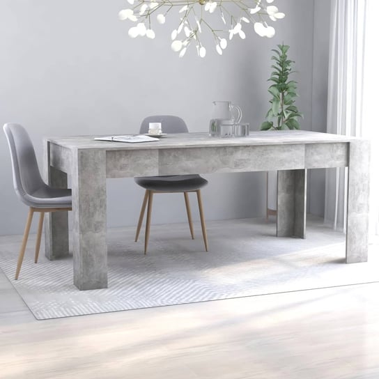 Stół jadalniany, betonowy szary, 180x90x76 cm, płyta wiórowa vidaXL