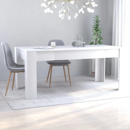Stół jadalniany, biały, 180x90x76 cm, płyta wiórowa vidaXL