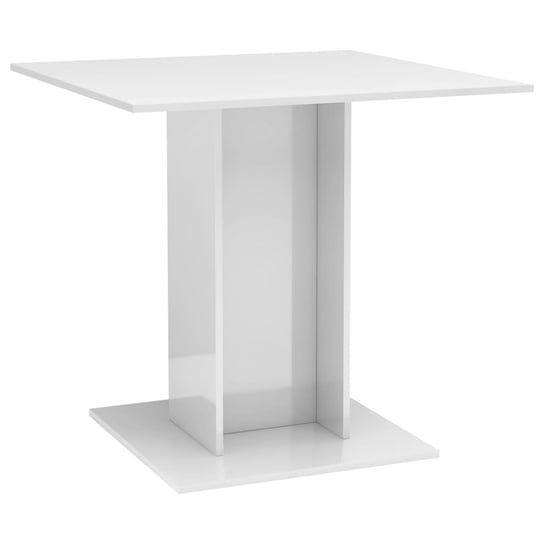 Stół jadalniany biały 80x80x75 cm, łatwy w czyszcz Zakito