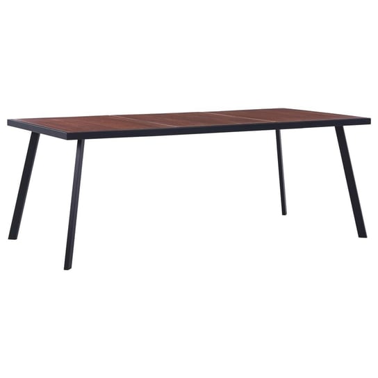 Stół jadalniany, ciemne drewno i czerń, 200x100x75 cm, MDF vidaXL