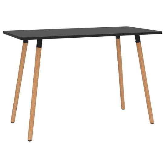 Stół jadalniany, czarny, 120 x 60 x 75 cm, metalowy vidaXL